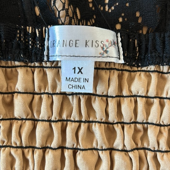 Orange kiss Elegant Black Lace stretchy corset with boning Women’s Size 1X - Picture 4 of 16